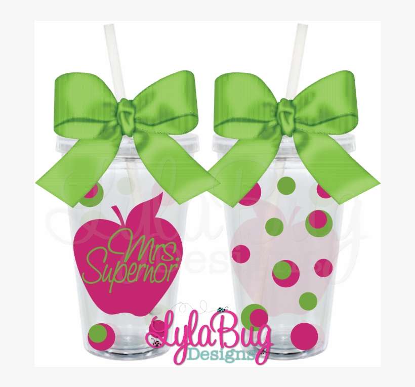 Teacher Polka Dot Apple Tumbler - Buy My Nurse Preceptor, transparent png download