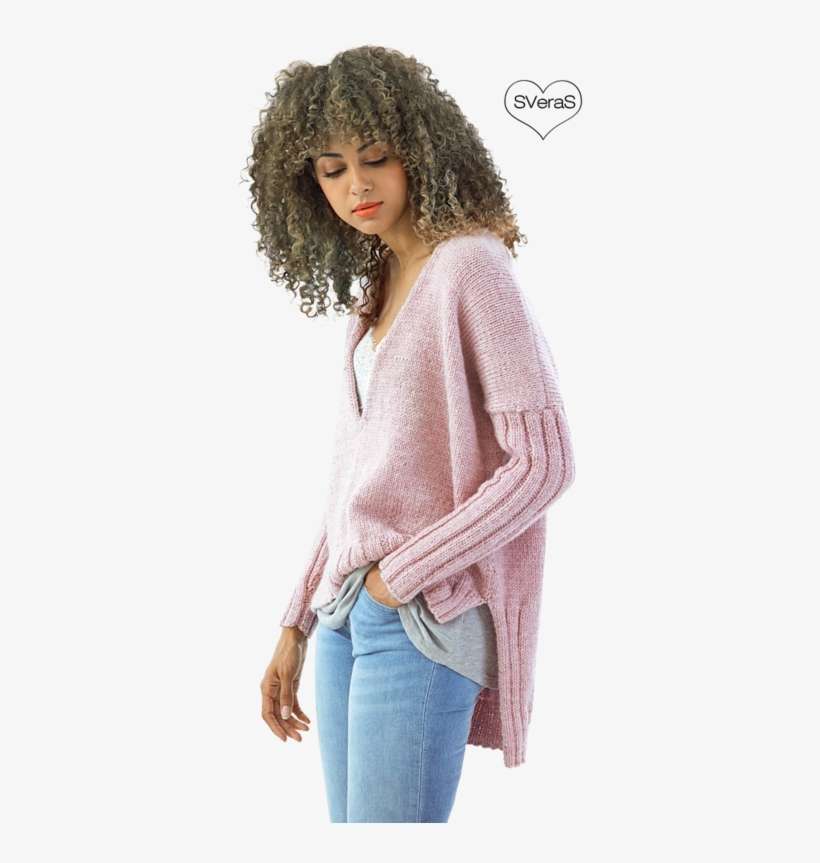 Free Knitted V Neck Jumper Pattern, transparent png download