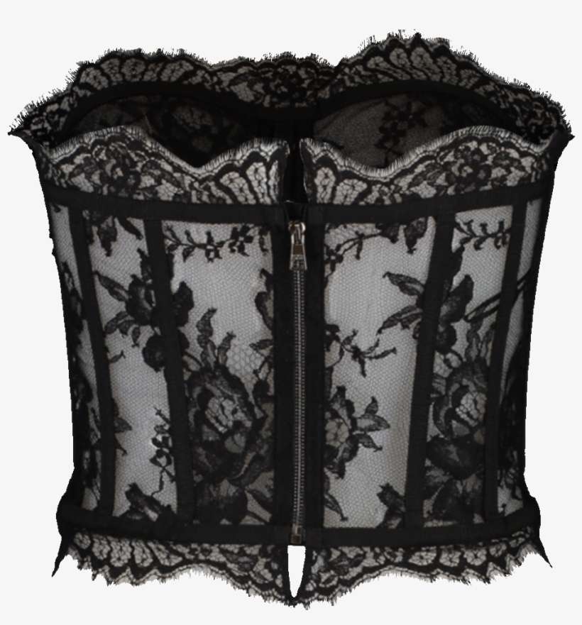 Lace Corset Sheer Bustier - Lace, transparent png download