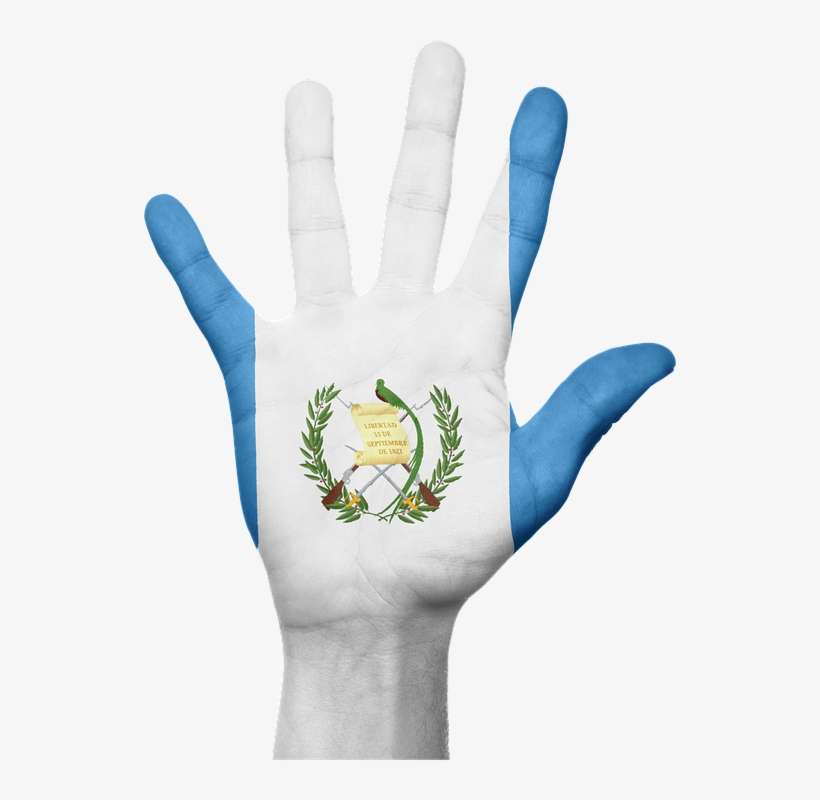 Guatemala, Flag, Hand, National, Fingers, Patriotic - De Bandera De Guatemala Full Hd, transparent png download