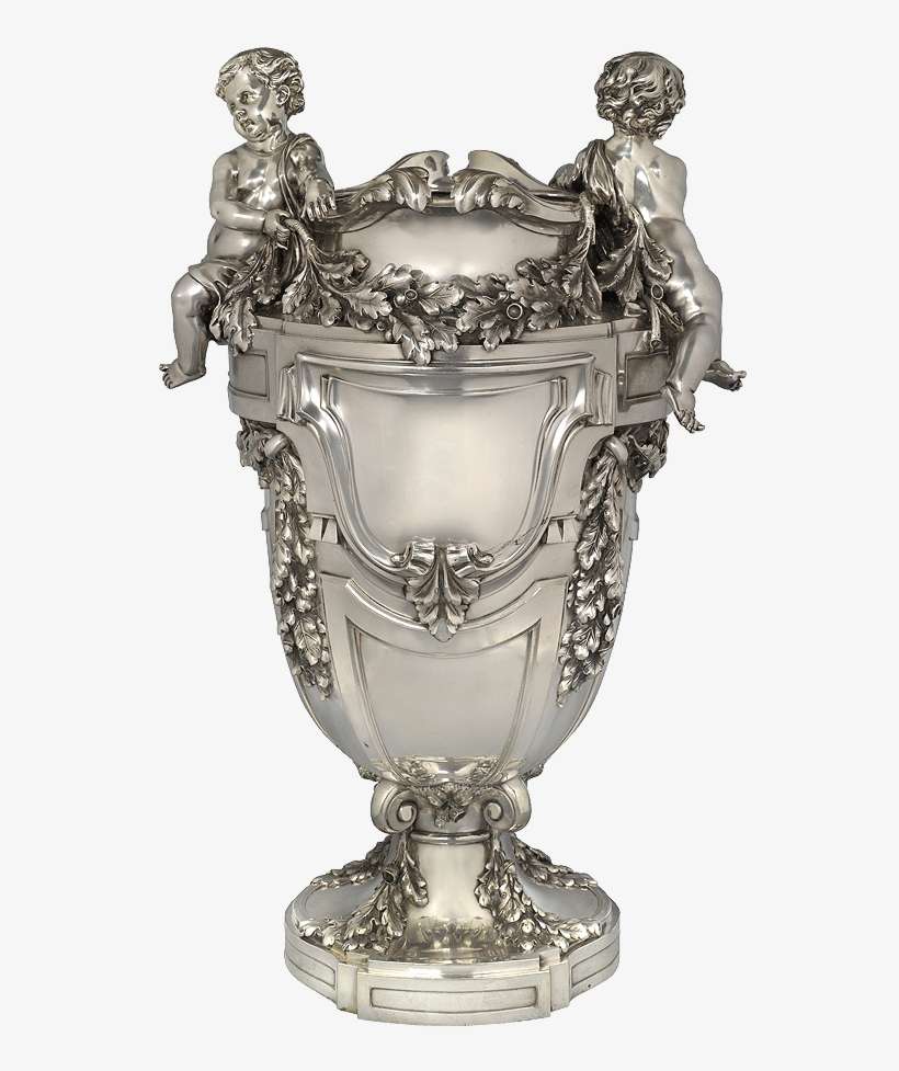 Louis Xvi Style Monumental Silver Vase - Antique, transparent png download