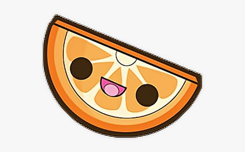 Naranja Orange Kawaii Cute Sweet Tierno Adorable Dulce - Cute Faced Food, transparent png download