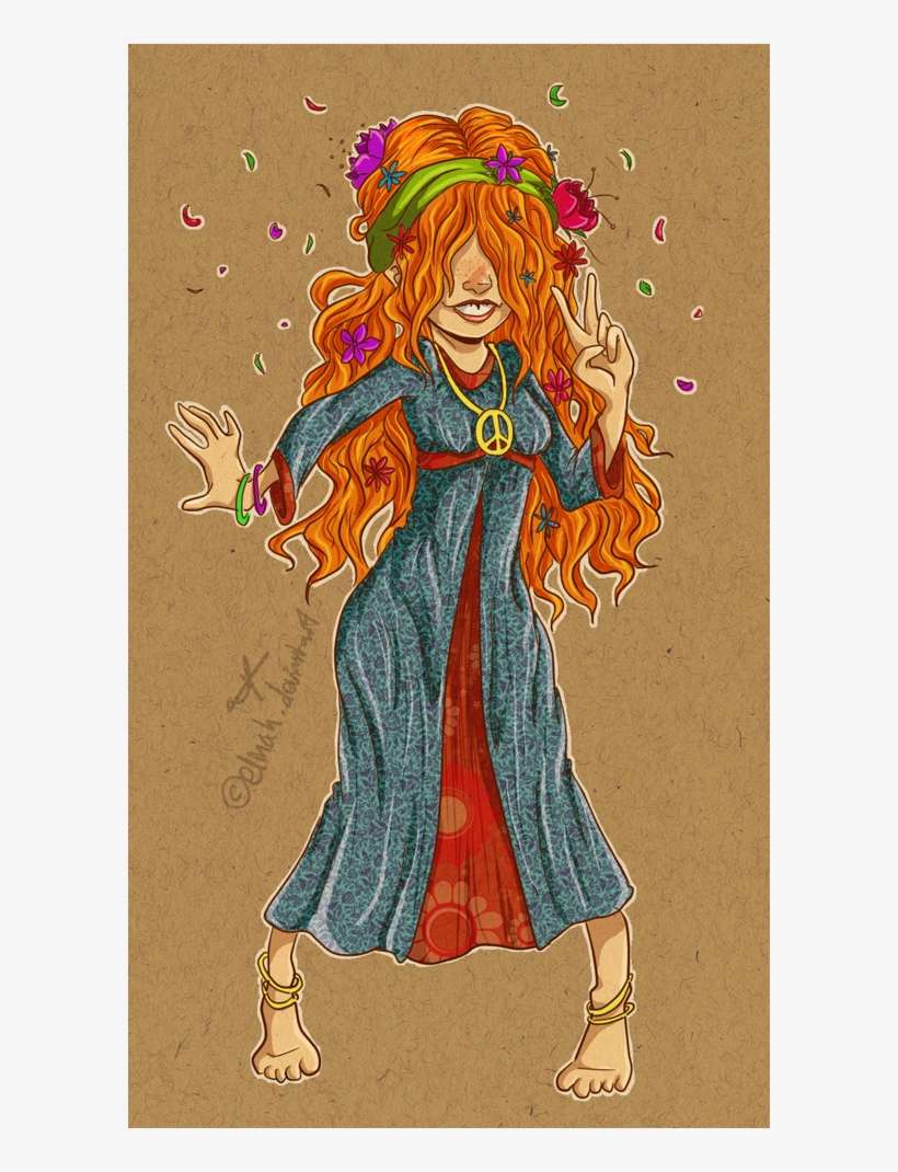 Flower Power By Vieveila Peace Fingers, Hippie Peace, - Illustration, transparent png download