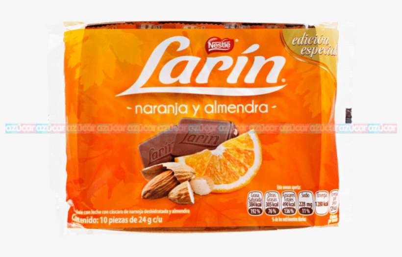 Nestle Larin Naranja Y Almendra 30/10 - Chocolate Larin, transparent png download