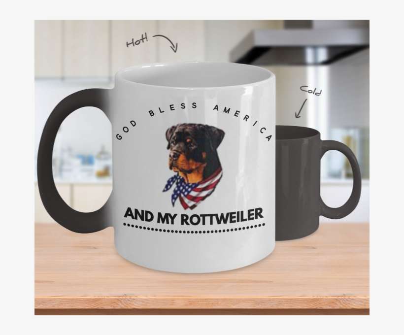 God Bless America And My Rottweiler Mug - Perfect Coffee Cup, transparent png download