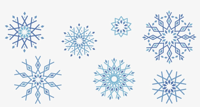Snowflakes Free Png Image - Geometric Snowflakes, transparent png download