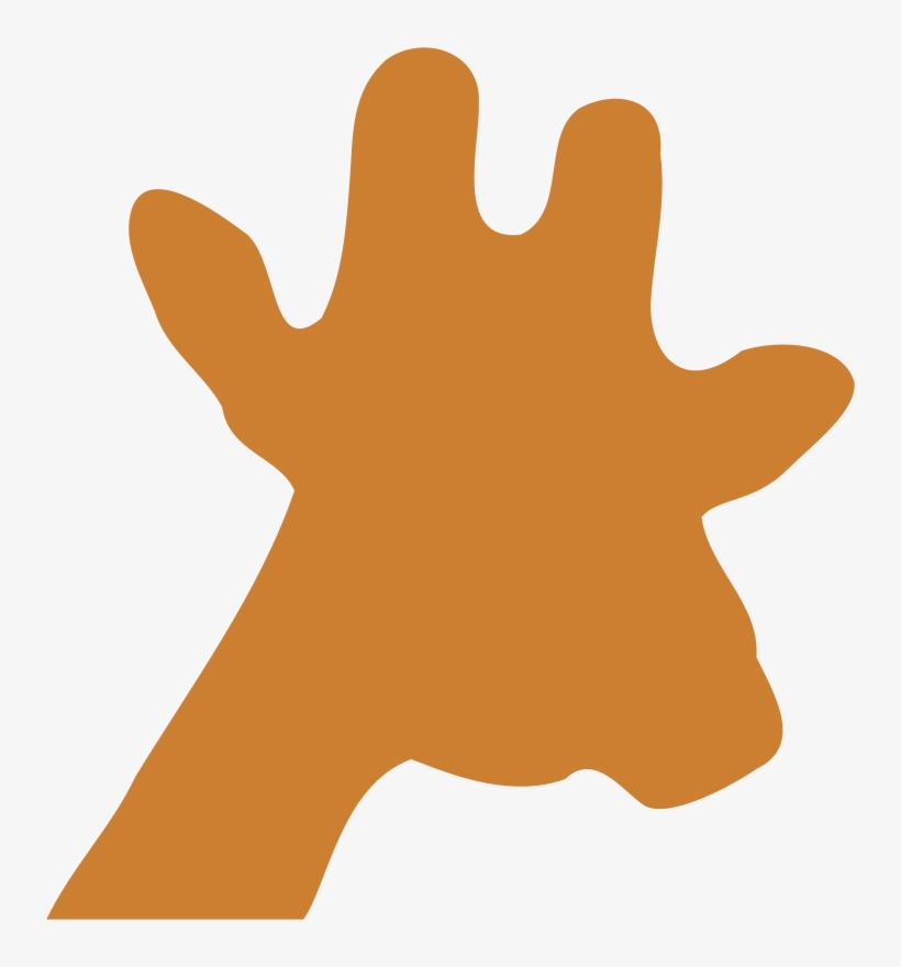 Medium Image - Giraffe Head Silhouette, transparent png download