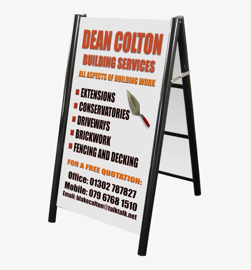 Narrow Arden Sign Frame Pavement Sign A Board - Sign, transparent png download