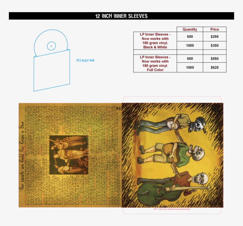 12 Inch Lp Inner Sleeves Are Often Used As A Container - Printed Inner Sleeve Vinyl, transparent png download