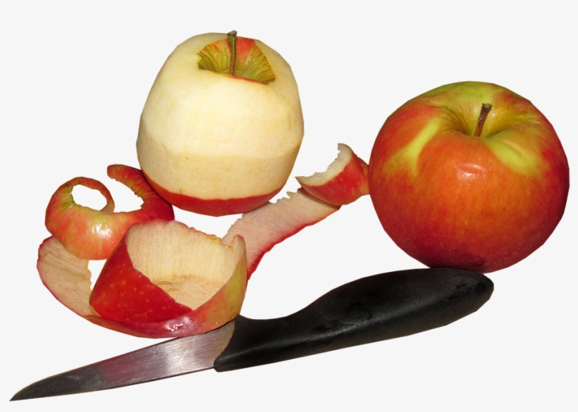 Apples, Fruit, Peeling, Food, Organic - Mcintosh, transparent png download