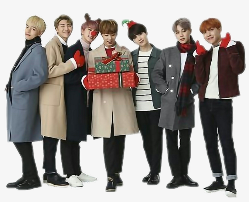 Bts Christmas Namjoon Yoongi Hobi Taehyung Jimin Jungko - Bts Christmas 2016, transparent png download