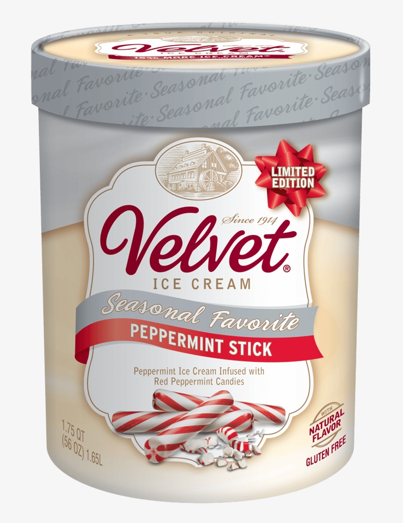 Peppermint Stick - Velvet Ice Cream, transparent png download