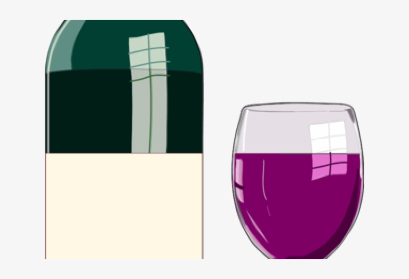 Liquor Clipart Wine Bottle Glass - Glass Of Purple Drink, transparent png download