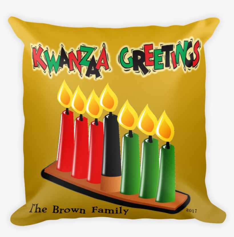 Kwanzaa Greetings Kwanzaa Pillow - Cushion, transparent png download
