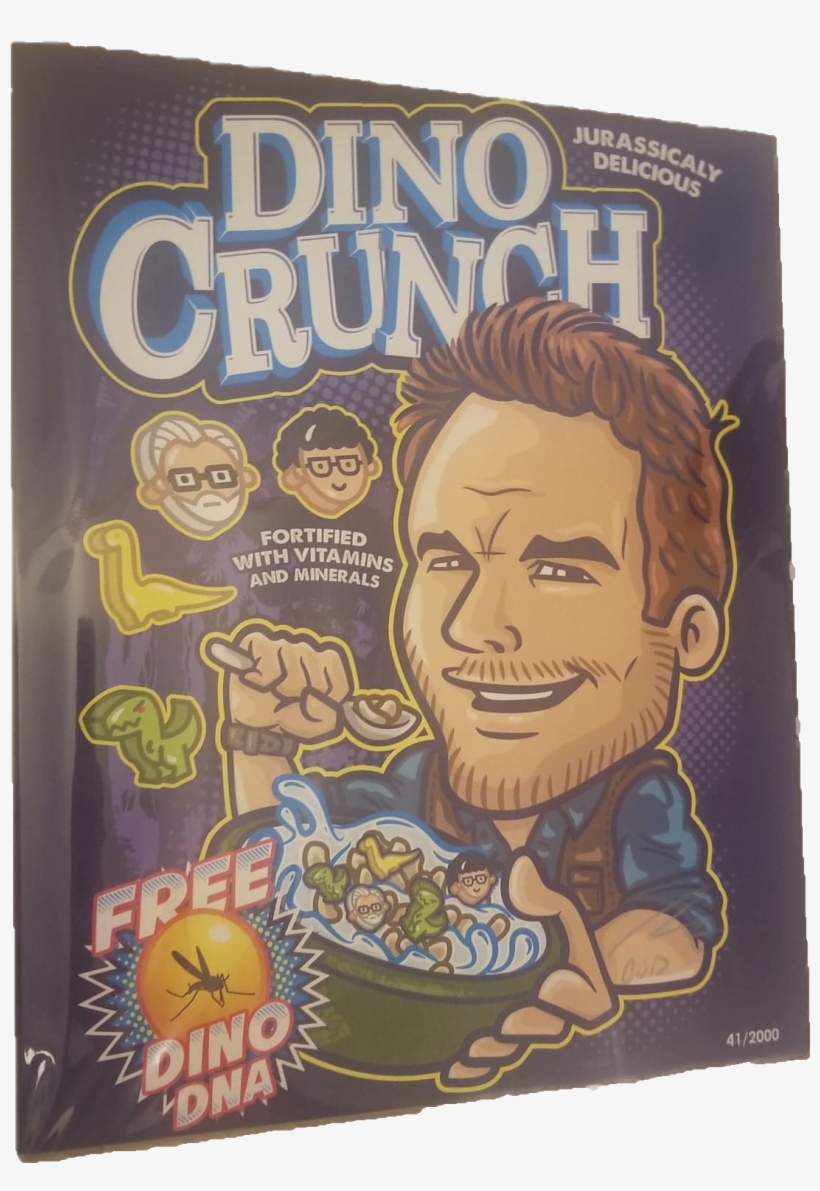 Jurassic Park Chris Pratt Dino Crunch Art Print Bam - Poster, transparent png download