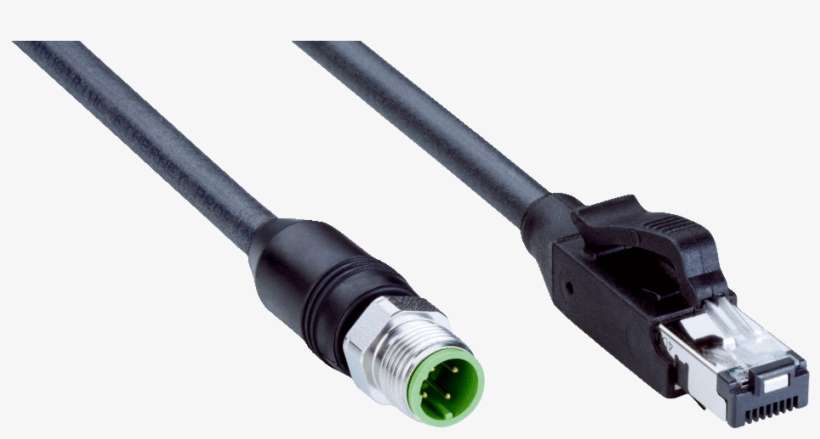 M12 / Rj45 Ethernet Cable - Cable, transparent png download