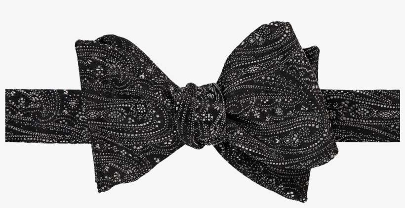 Bow Tie Charcoal Grey Paisley - Paisley, transparent png download