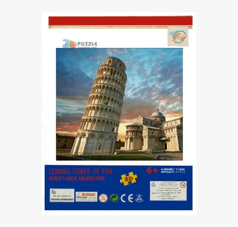 3d Puzzle Pisa Tower - Leaning Tower Of Pisa, transparent png download