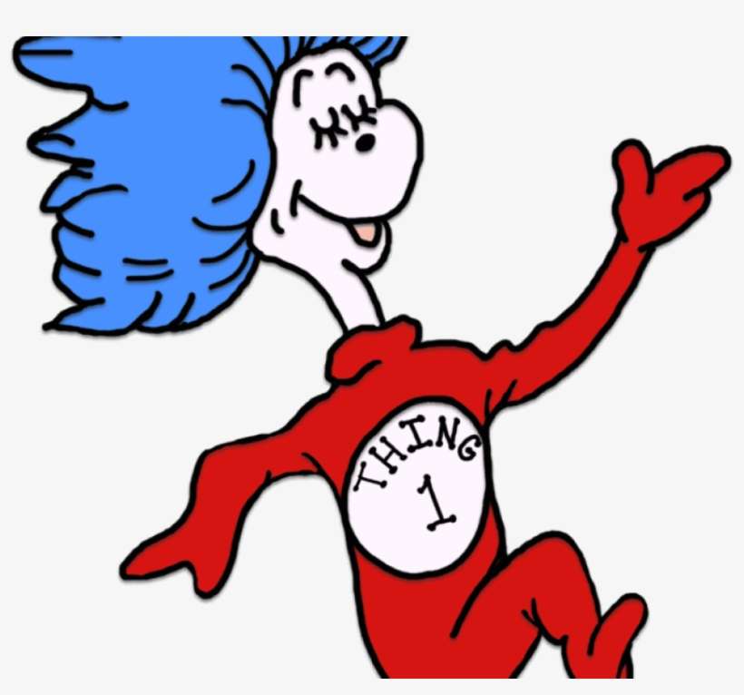 Free Png Download Thing One And Thing Twodr Seuss Coloring - Dr Seuss Clip Arts, transparent png download
