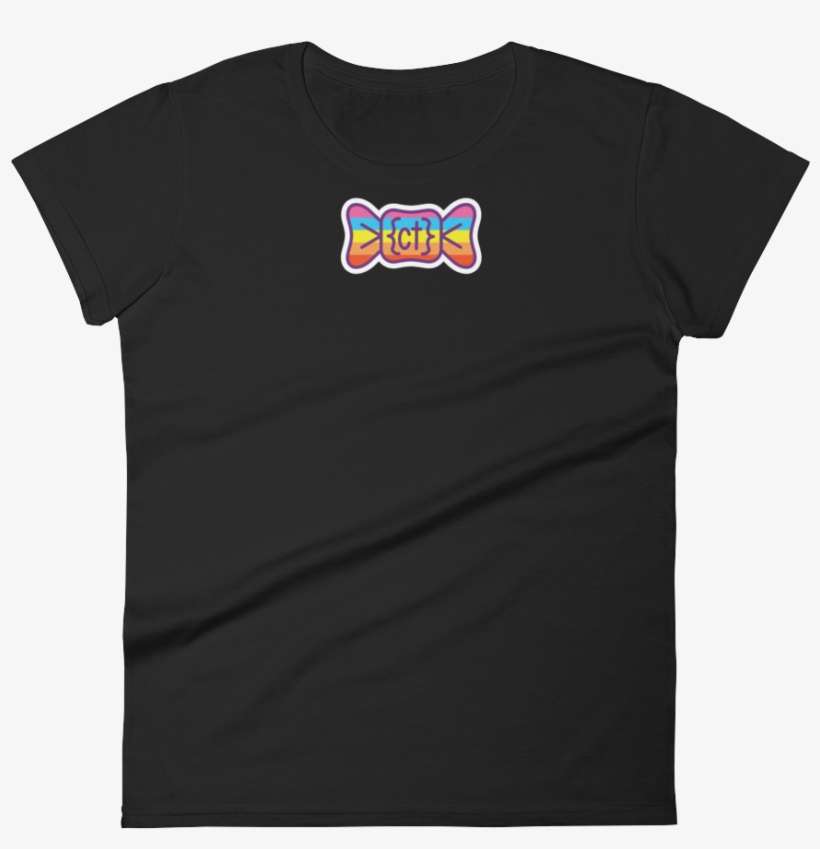 Women's Black - Bow Tie - T-shirt, transparent png download