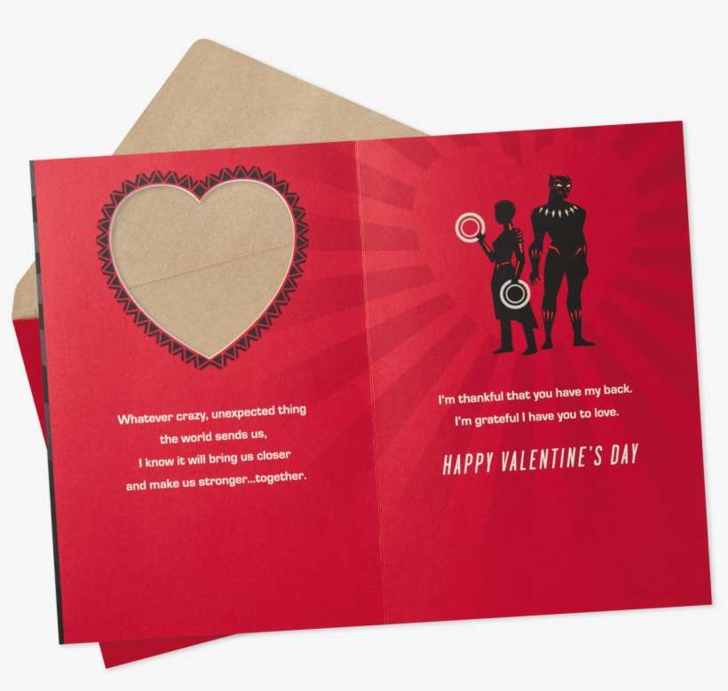 Marvel Black Panther Better Together Valentine's Day - Envelope, transparent png download
