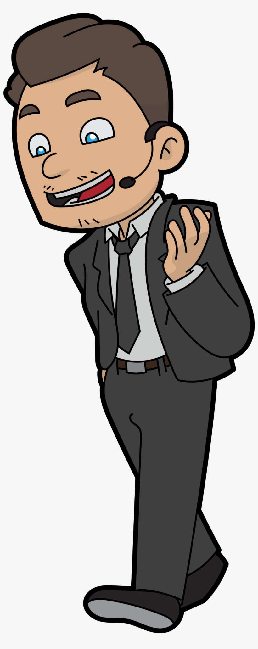 Open - Cartoon Suit Guy Transparent, transparent png download
