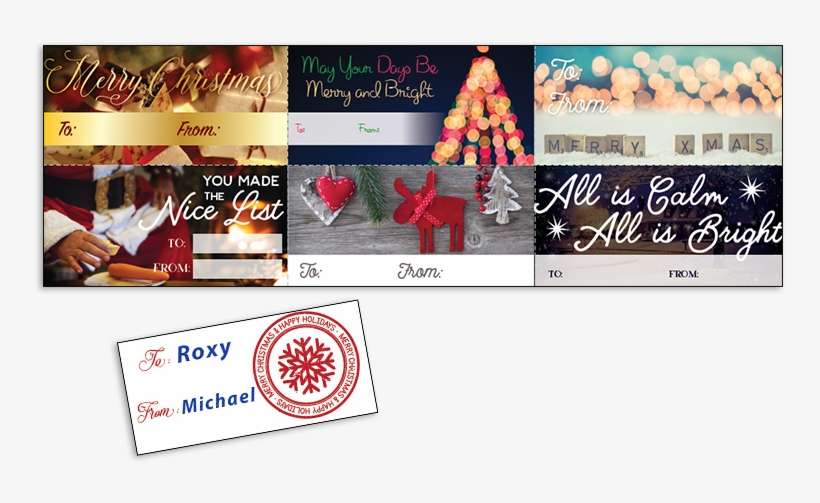 Christmas Gift Tags - Graphic Design, transparent png download