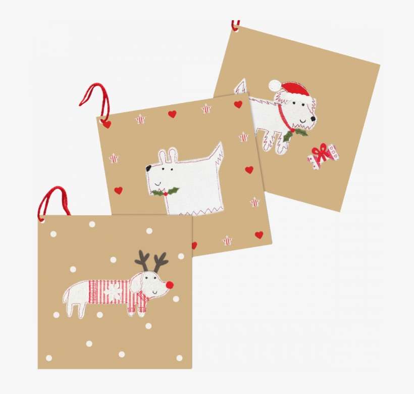 Christmas Dogs Gift Tags - Envelope, transparent png download