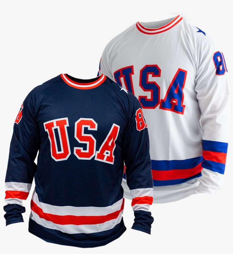 American Hockey Player Long Sleeve T-shirt Winter Sports - Sports Jersey, transparent png download