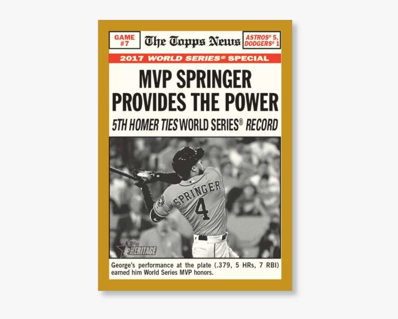 2018 Topps Heritage Houston Astros - Flyer, transparent png download