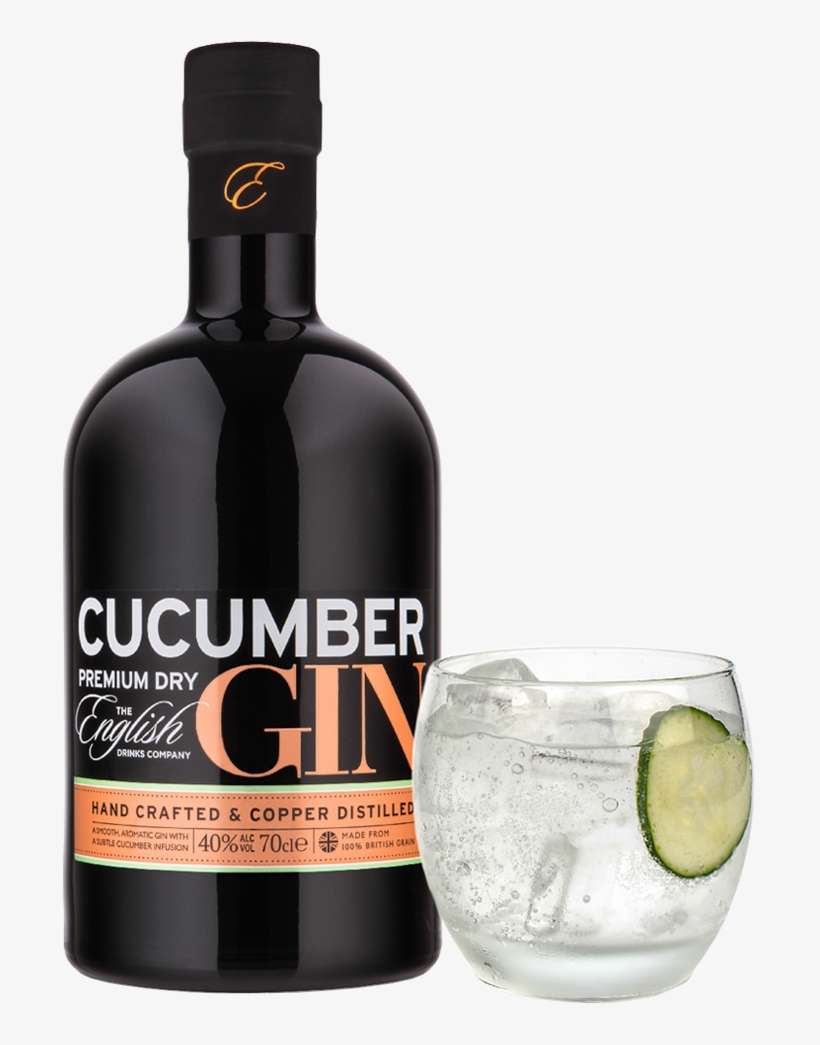 Cucumber Gin - English Drinks Company Cucumber Gin, transparent png download
