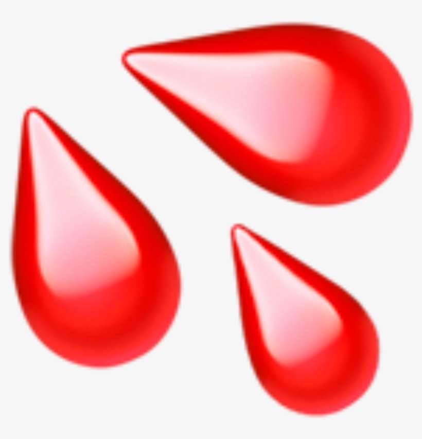 Water Emoji Red Blood Drip Drop Bloody - Emoji De Agua Iphone, transparent png download