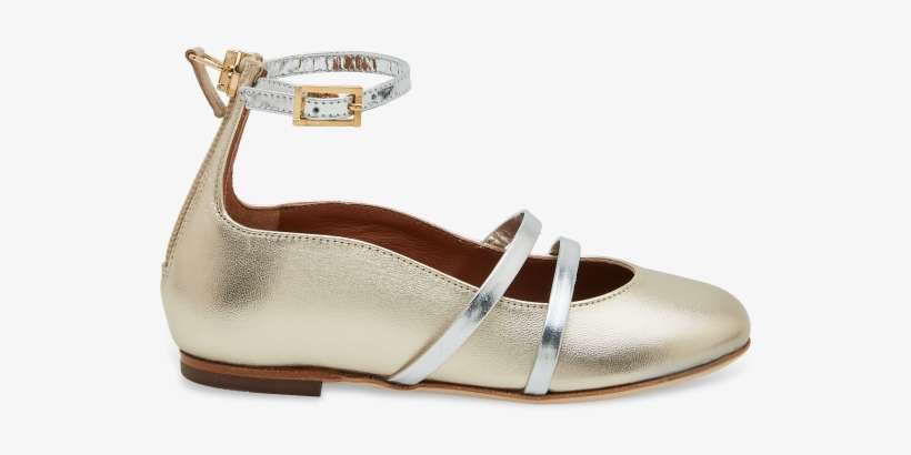 Gold Robyn Ballet Flats - Sandal, transparent png download