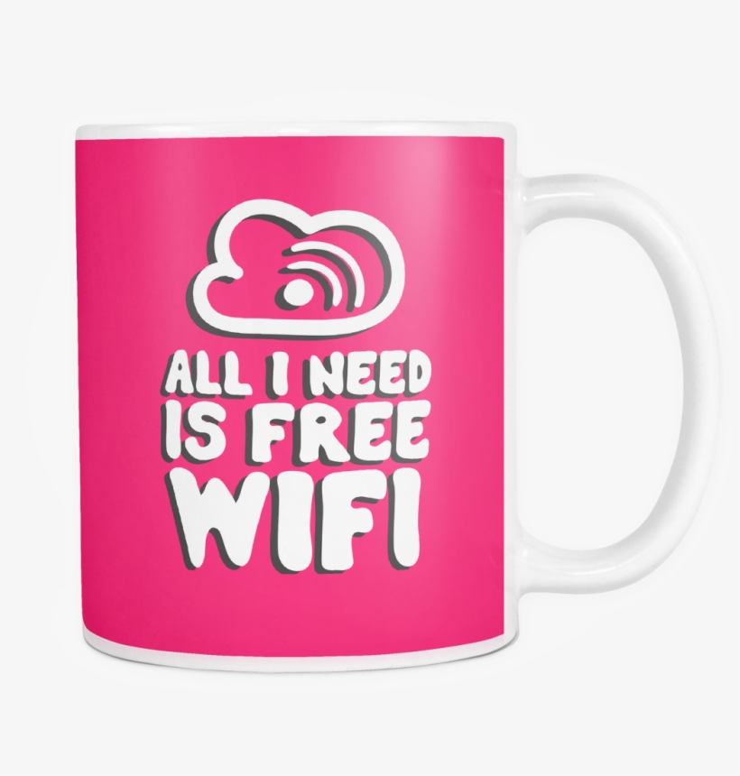 The Free Wifi Mug - Mug, transparent png download