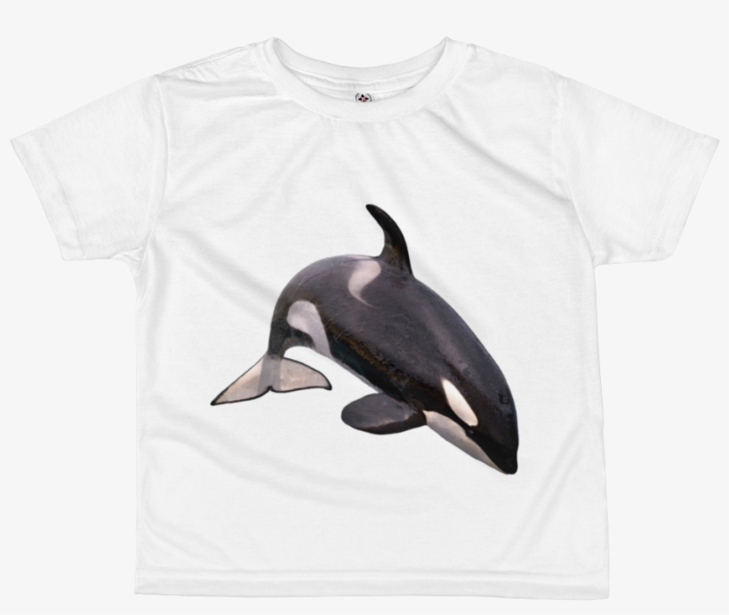 Killer Whale Print All Over Kids Sublimation T Shirt - Killer Whale White Background, transparent png download