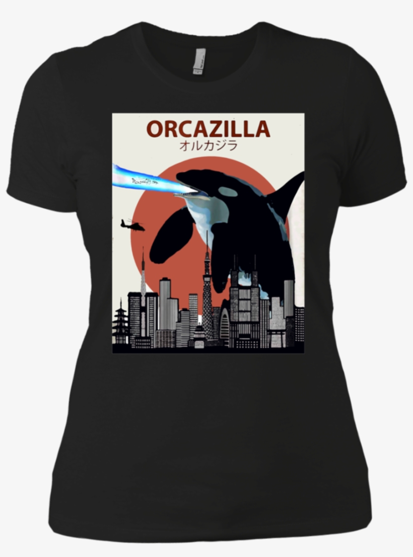 Orcazilla Funny Killer Whale Shirt Boyfriend T-shirt - Adidas Christmas Shirt, transparent png download