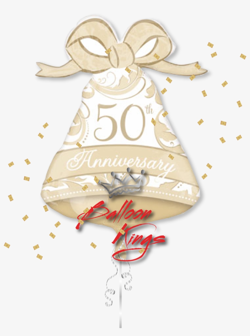 50th Anniversary Bell - Balloon, transparent png download