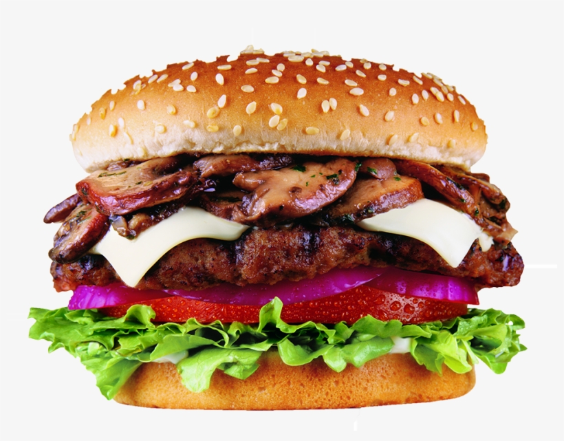Carl's Jr Portobello Mushroom Burger PNG Image Transparent PNG Free