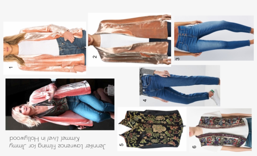 Jennifer Lawrence Fashion Style Filming For Jimmy Kimmel - Girl, transparent png download