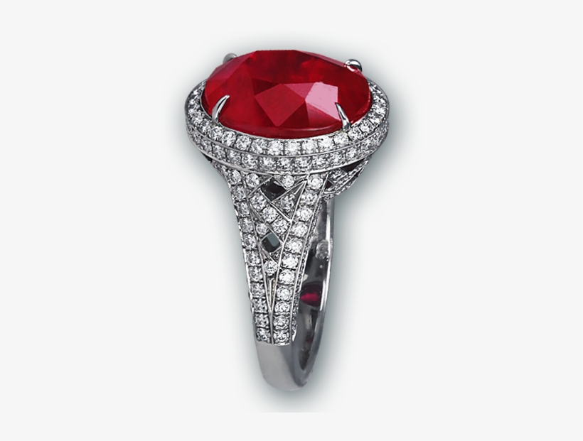 Zoom In - Oval Shape Ruby Ring, transparent png download