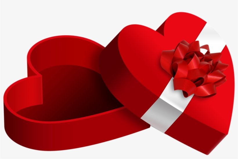 Joli Boîte En Forme De Coeur - Heart Gift Box Png, transparent png download