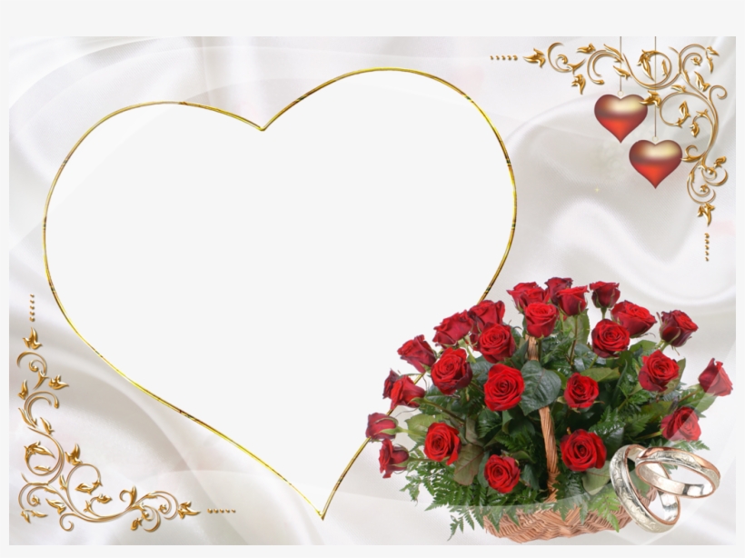 465b1735 - Cadre Photo Montage Coeur, transparent png download