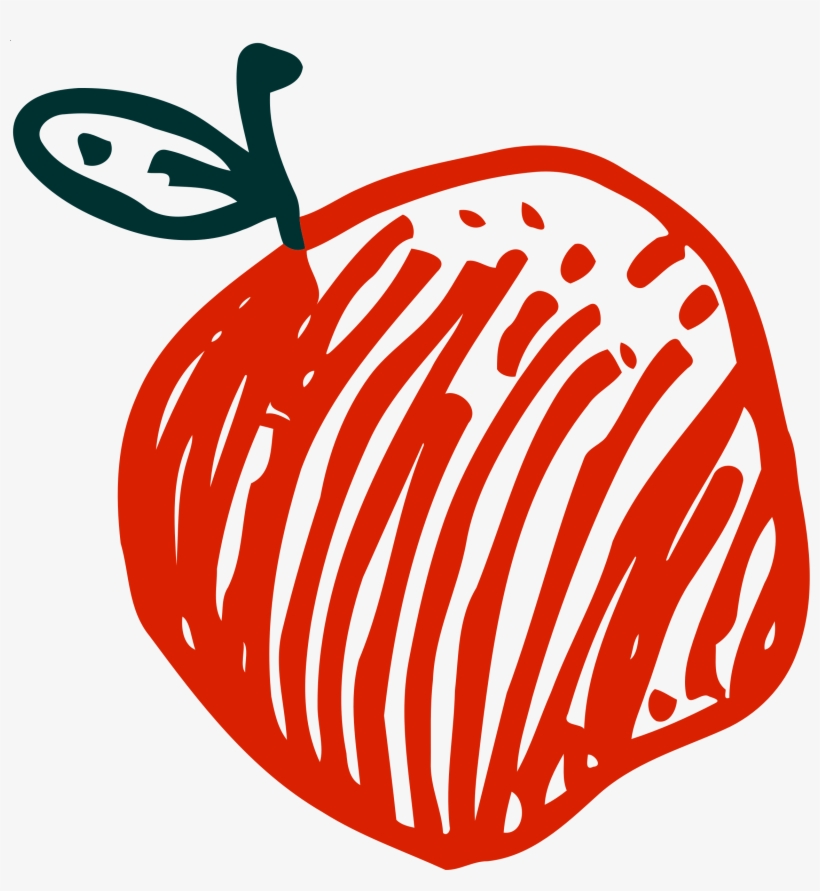Big Image - Sketched Apple Png, transparent png download