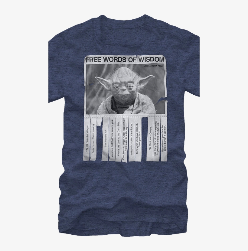 Yoda Words Of Wisdom Shirt, transparent png download