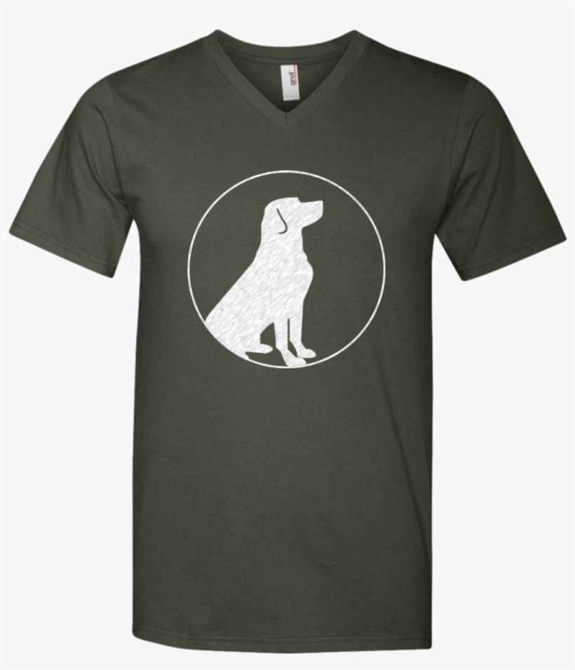 Labrador Retriever Si Men's Printed V Neck T Shirt - T-shirt, transparent png download