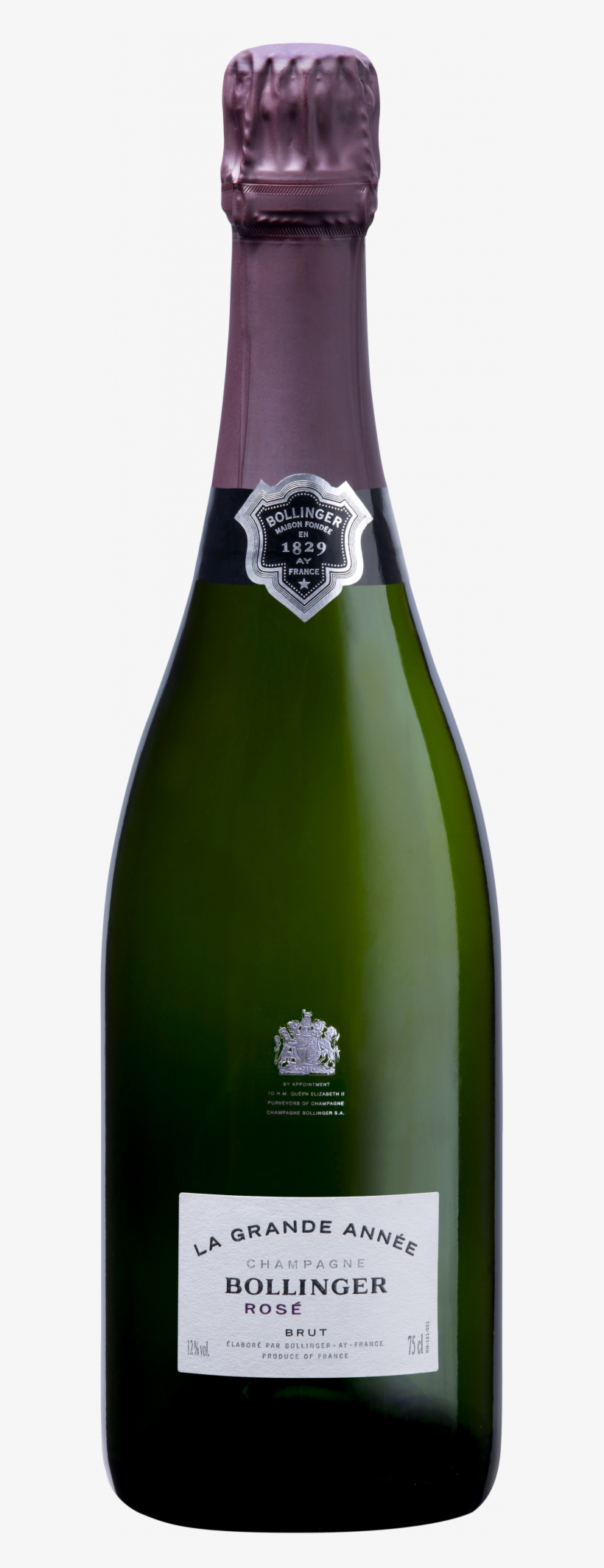 Download Champagne Bollinger La Grande Année Rosé Bottle - Bollinger La Grande Année 2004, transparent png download