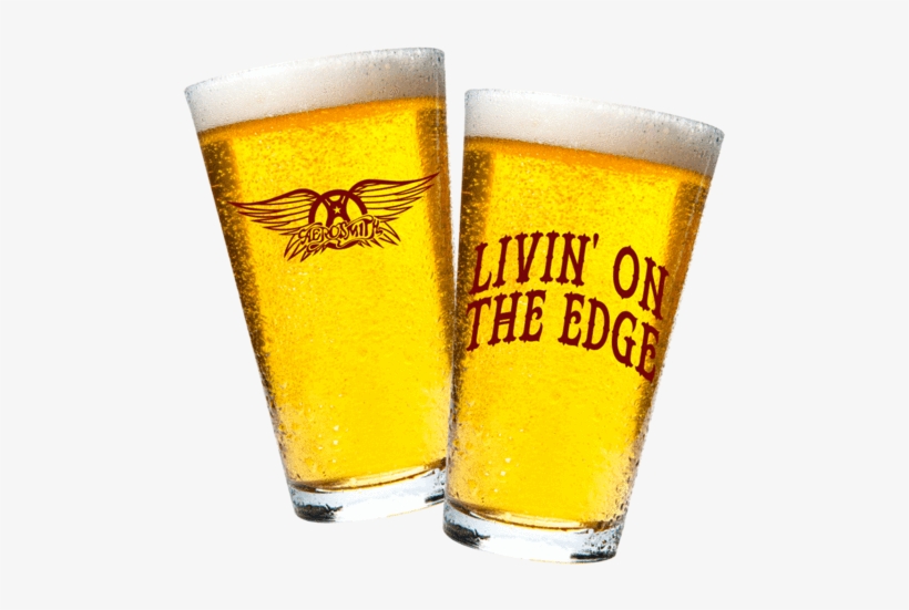 Livin' On The Edge Pint Glass - Aerosmith T Shirt, transparent png download