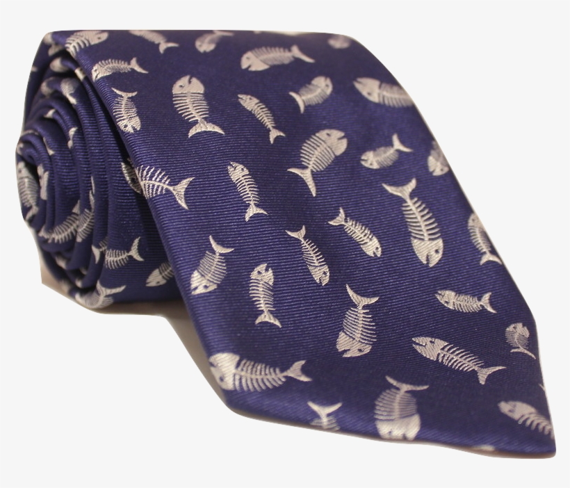 Blue Fish Bone Extra Long Necktie - Paisley, transparent png download