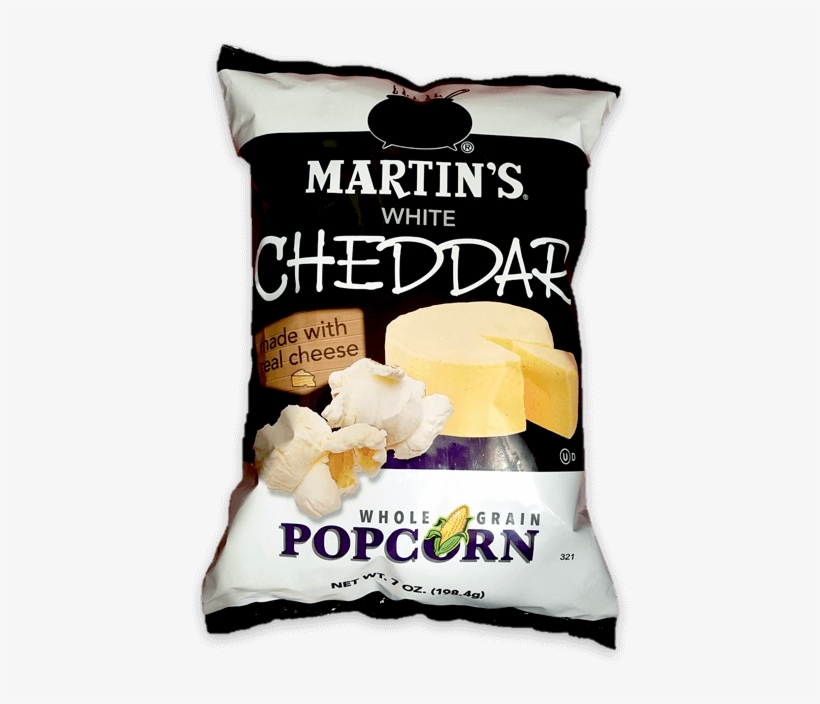 Martin's White Cheddar Popcorn - Potato Chip, transparent png download