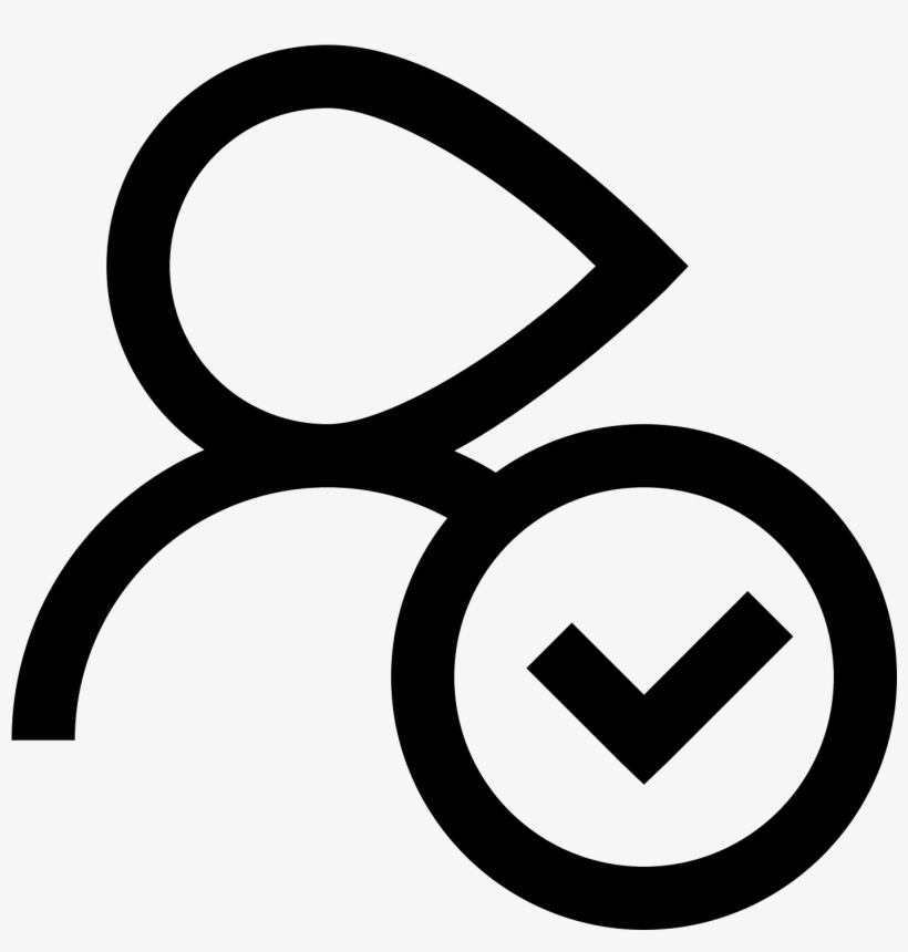 Checked User Female Icon - Account Icons, transparent png download